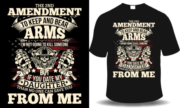 2nd Amendment Graphics for T-Shirt Designs
