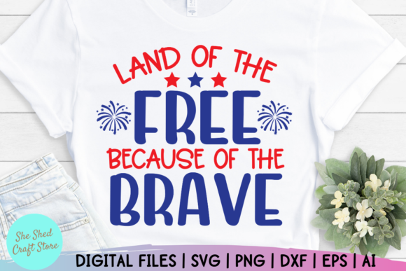 Land of the Free Fourth of July SVG: Graphics for Crafts & Branding