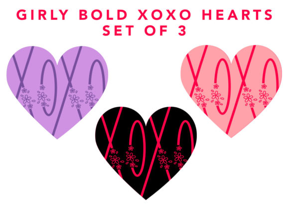 PNG SVG XOXO Logo Heart Bold Colors Graphics