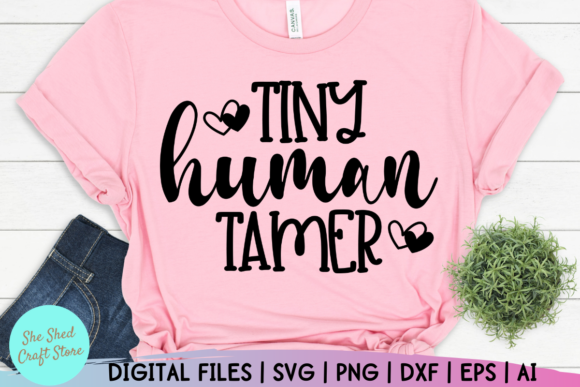 Tiny Human Tamer SVG: Crafts & Graphics for Real Sellers