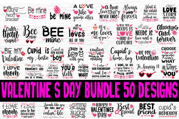 Valentine’s Day Bundle 50 SVG Design: Crafts & Graphics Review