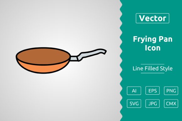 Vector Frying Pan Filled Outline Icon: Graphics & Icons for Real Crafting