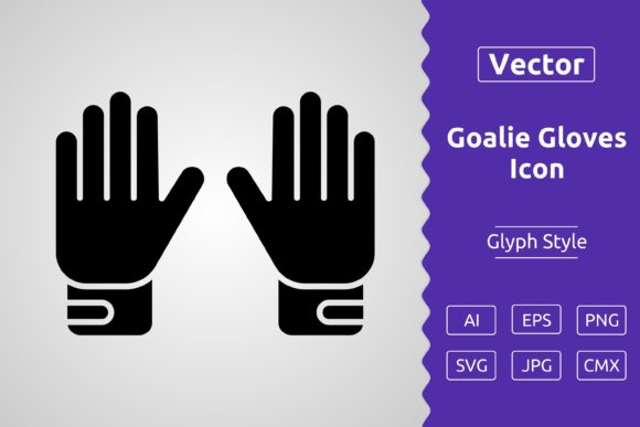 Vector Goalie Gloves Glyph Icon: Graphics & Icons for Crafters