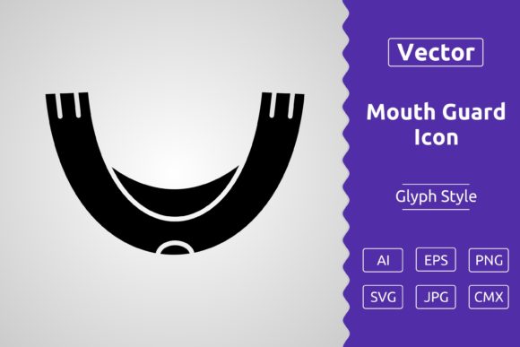 Vector Mouth Guard Glyph Icon: Graphics & Icons for Crafters
