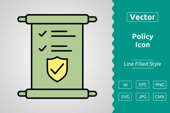 Vector Policy Filled Outline Icon: Graphics & Icons for Trusted Editorial Design
