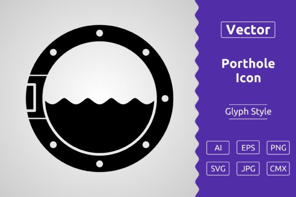 Vector Porthole Glyph Icon: Graphics & Icons for Evocative Branding