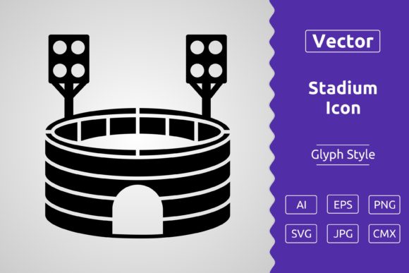 Vector Stadium Glyph Icon